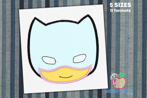 Adorable Cartoon Super Hero Kid Applique