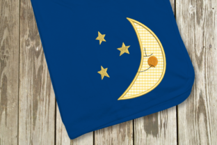 Adorable Moon and Stars Applique for Boutique Apparel