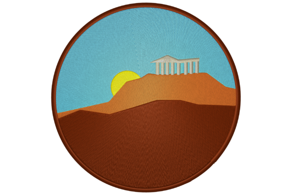 Athens Landscape: A Versatile Embroidery Design