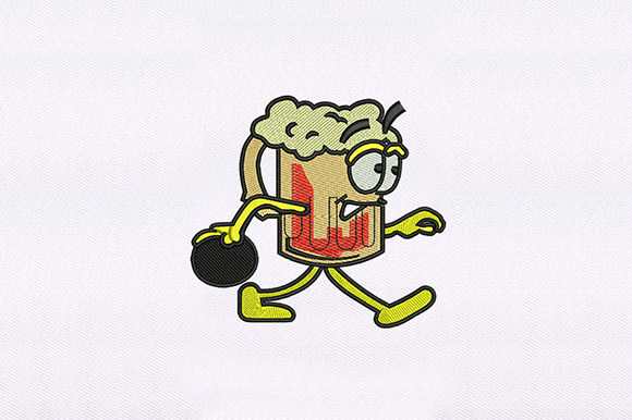 Bowling Beer: A Fun and Versatile Embroidery Design