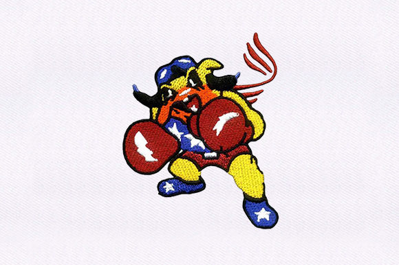 Boxing Bulldog: A Bold and Playful Embroidery Design