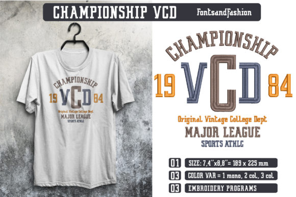 Championship VCD: A Premium Sweatshirt Embroidery
