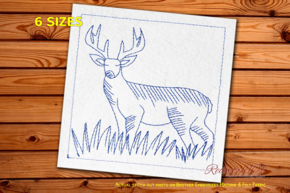 Charming Deer Embroidery for Handmade Products