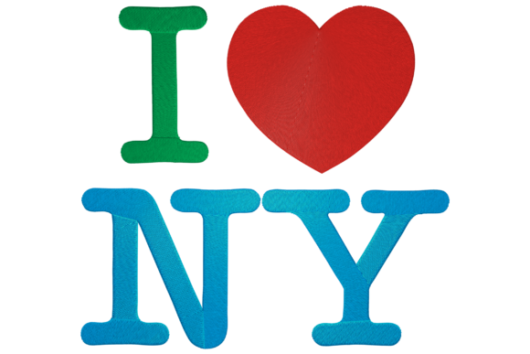Charming I Love NY for Holiday Embroidery