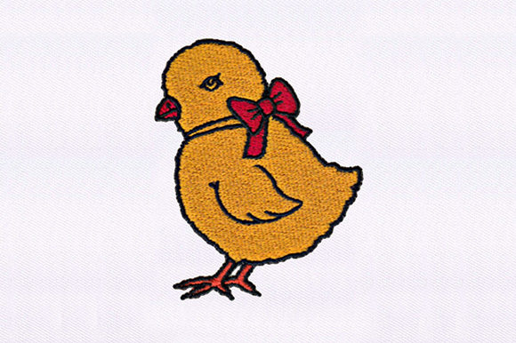 Charming Ribbon Tied Chick Design for Holidays