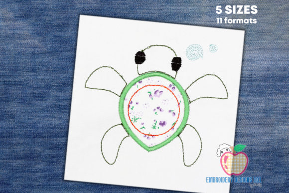 Charming Sea Turtle with Monogram Frame