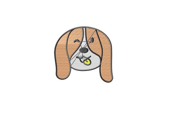 Cute Long-Eared Hound Puppy Embroidery