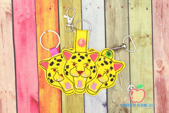 Leopard Face Keychain: A Versatile Embroidery Design