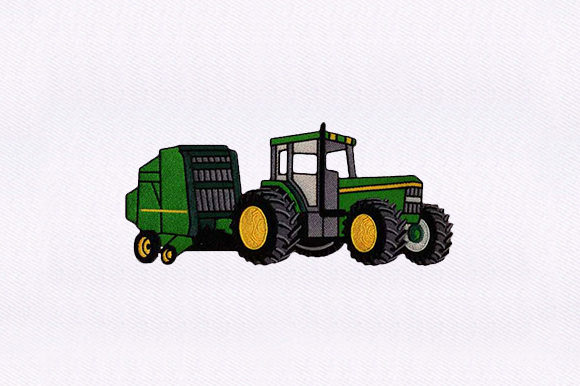 Tractor Swather: A Charming Farm Embroidery Design