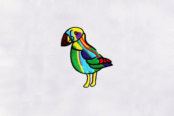 Vibrant Colorful Parrot Embroidery Design